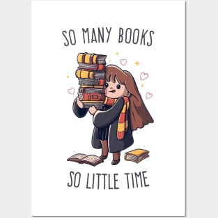 So many Books So little Time Funny Cute Gift Posters and Art